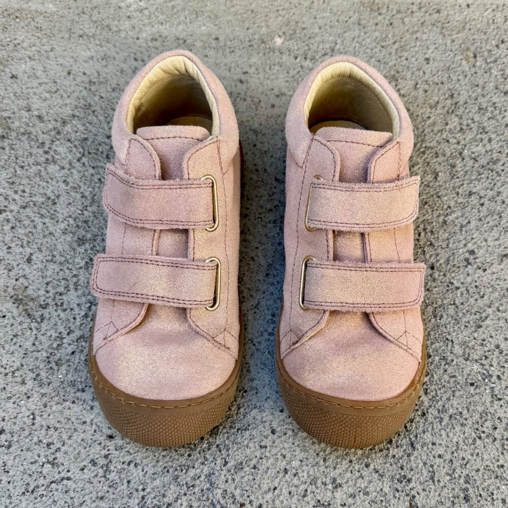 NATURINO Cocoon VL Shoes Girls 29 US 12 Pink Suede Glitter Sneakers Bootie Shoe - Picture 3 of 9